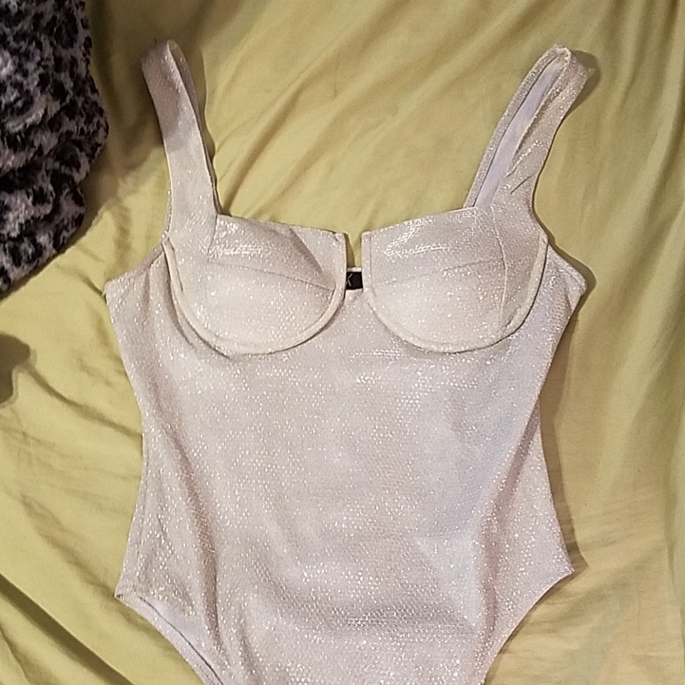 Silver bodysuit
